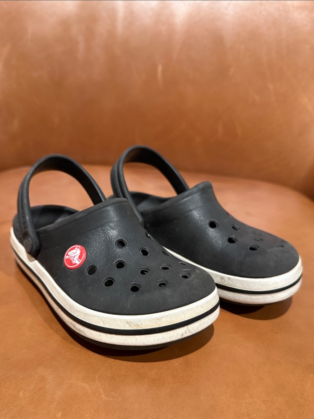 CROCS Kids Black with White Trim